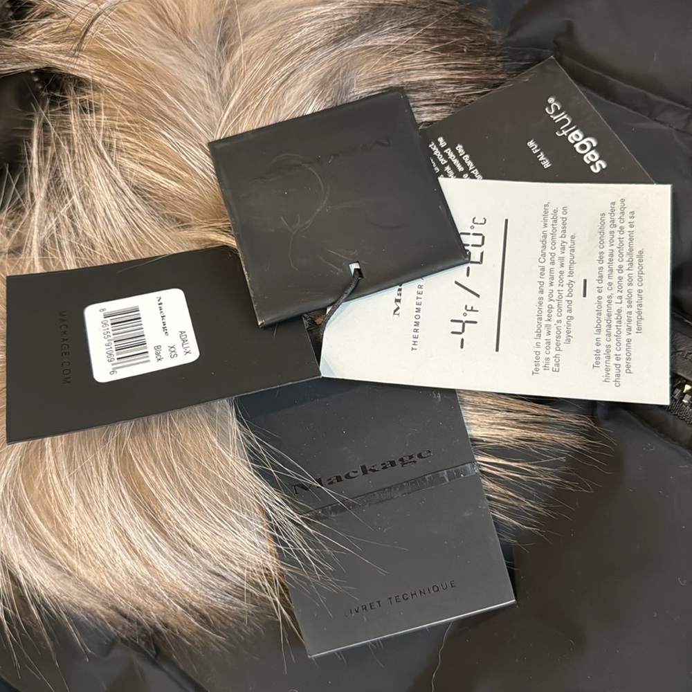 NEW BLACK ADALI MACKAGE COAT XXS - Picture 4 of 9